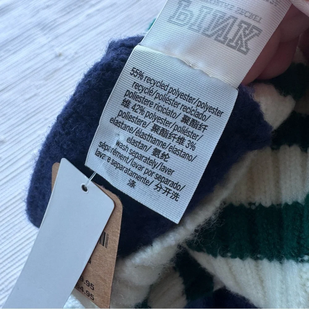 PINK VS Varsity Cardigan Blue Plaid Stripe Cozy Preppy XL NWT